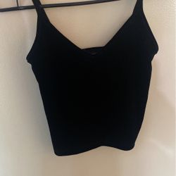 Small black velvet shirt