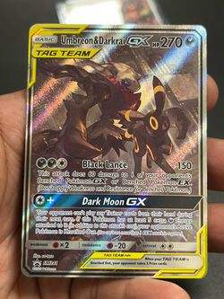 2019 Sun & Moon Umbreon & Darkrai GX Holo Pokemon TCG Promo FA SM241 MP READ