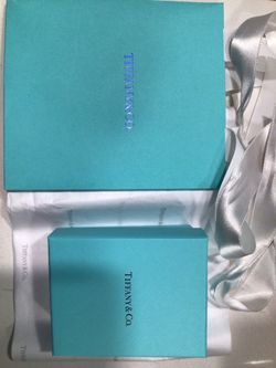 Tiffany & Co Sterling Silver small  Double Lock Necklace New Box paperwork /bag