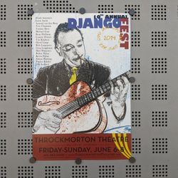 Rare Original Concert 2014 10th Annual DJANGO FEST Gypsy Jazz Poster