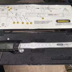 General UltraTech Digital Calipers with storage case 