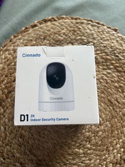 CINNADO SECURITY CAMERA INDOOR-2K 360° WIFI 2.4GHZ NIGHT VISION WHITE #E219c