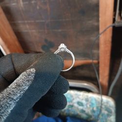 10K White Gold Engagement Ring With 40 Flawless Natural Diampnds