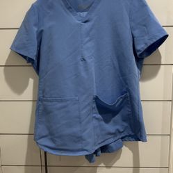 Fabletics Ceil Blue Scrub Set S Top M/T Bottom