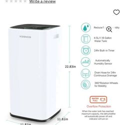 Kesnos 70 pint dehumidifiers for Spaces up to 4500 Sq Ft at Home and Basements,PD253D