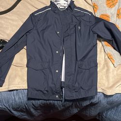 Blue polo windbreaker