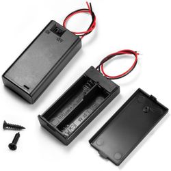 New 1.5 VV AA Battery Holder Case with Wire Leads and ON/Off Switch