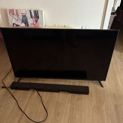 55 Inch Roku TV With Soundbar $225