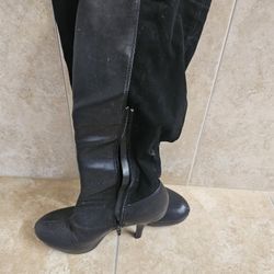Black High Heal Boots 