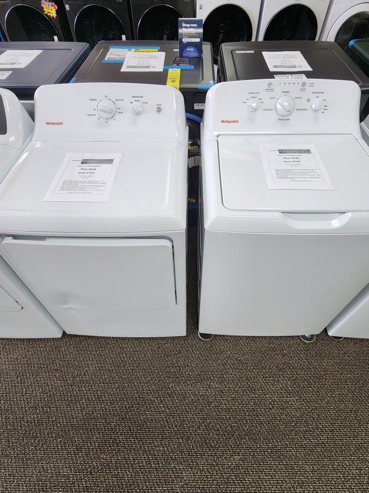 Hotpoint Top Load Washer And Dryer Set 4.0 cu.ft And 6.2 cu.ft