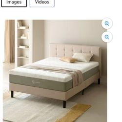 Upholstered Bed, Frame & Mattress