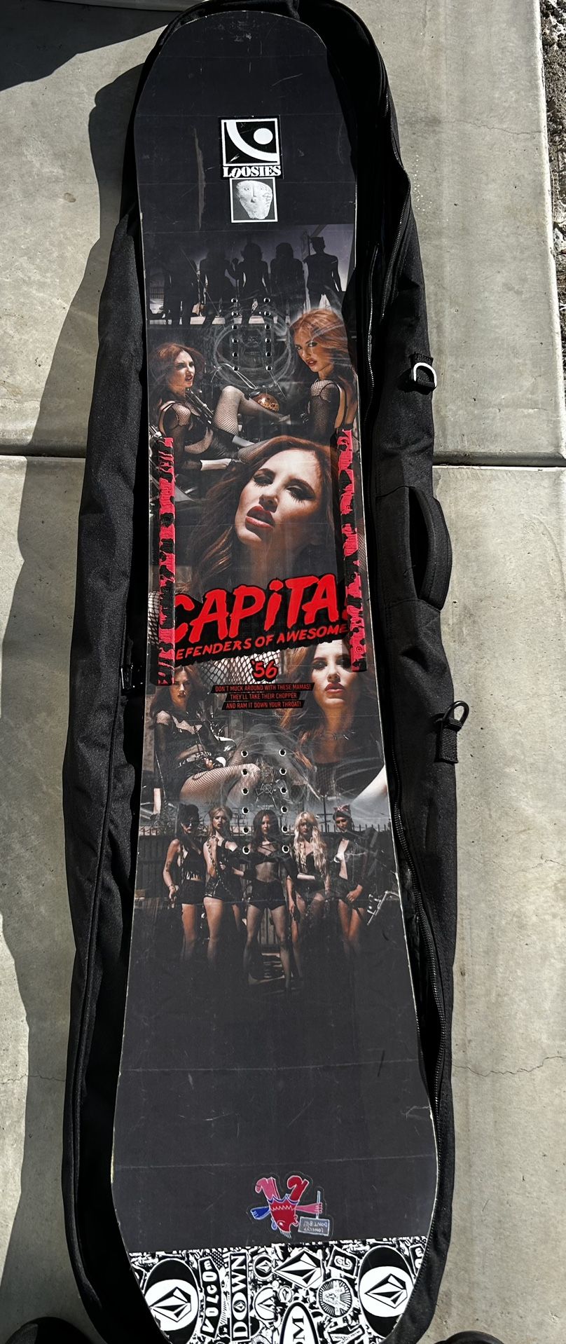 Capita DOA 156 With New 157 Dakine Padded Bag