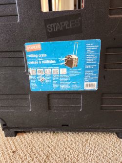 Staples Rolling Crate