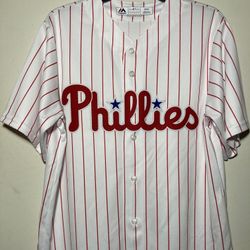 Phillies Majestic Baseball Jersey Size Medium Men  New No Tags