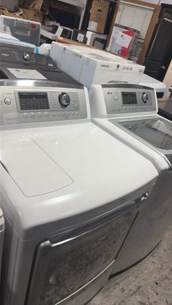 Lg front load gas dryer and top load washer