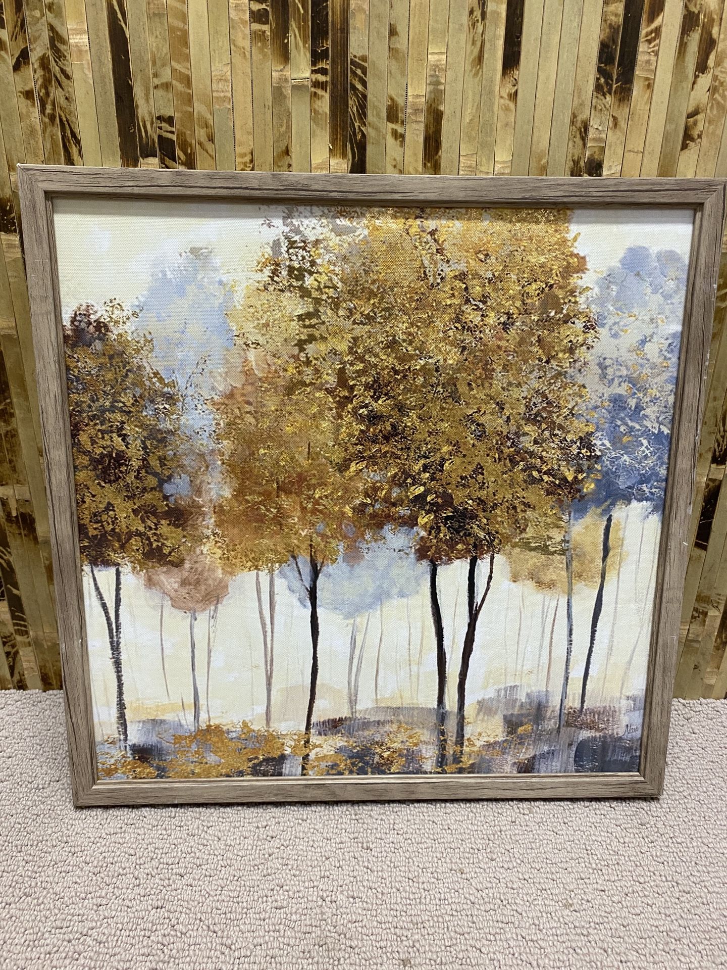 Gold Accent Tree Wrapped Canvas