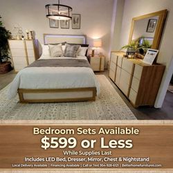 Affordable bedroom sets| finance available $39 down