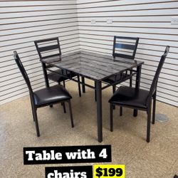 Brand New Table With 4 Chairs $199 Only 