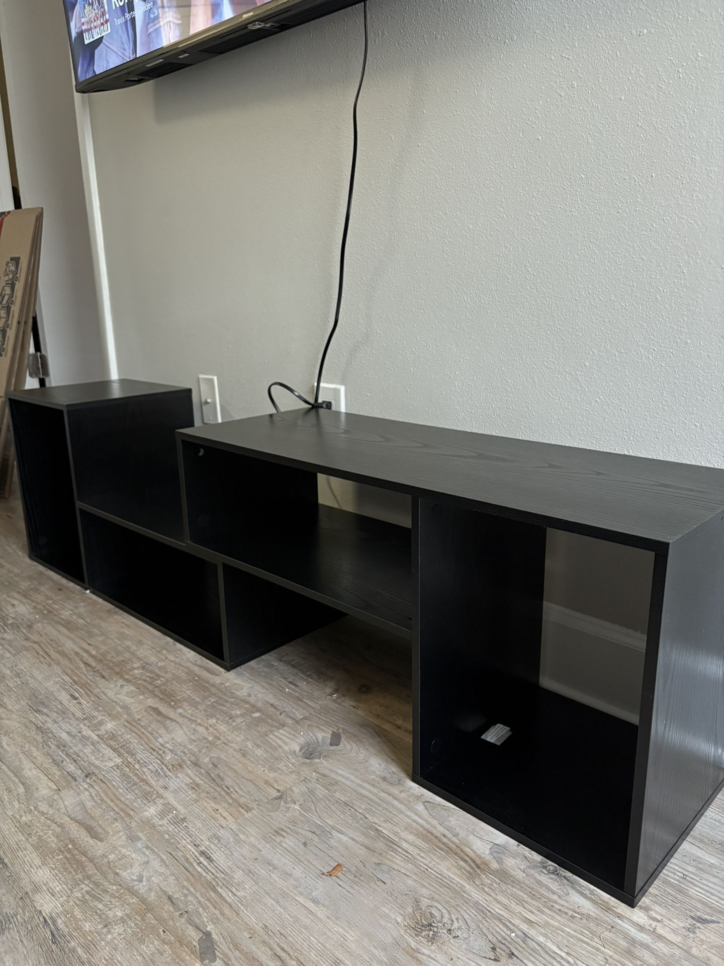 Modern Black Cube TV Stand