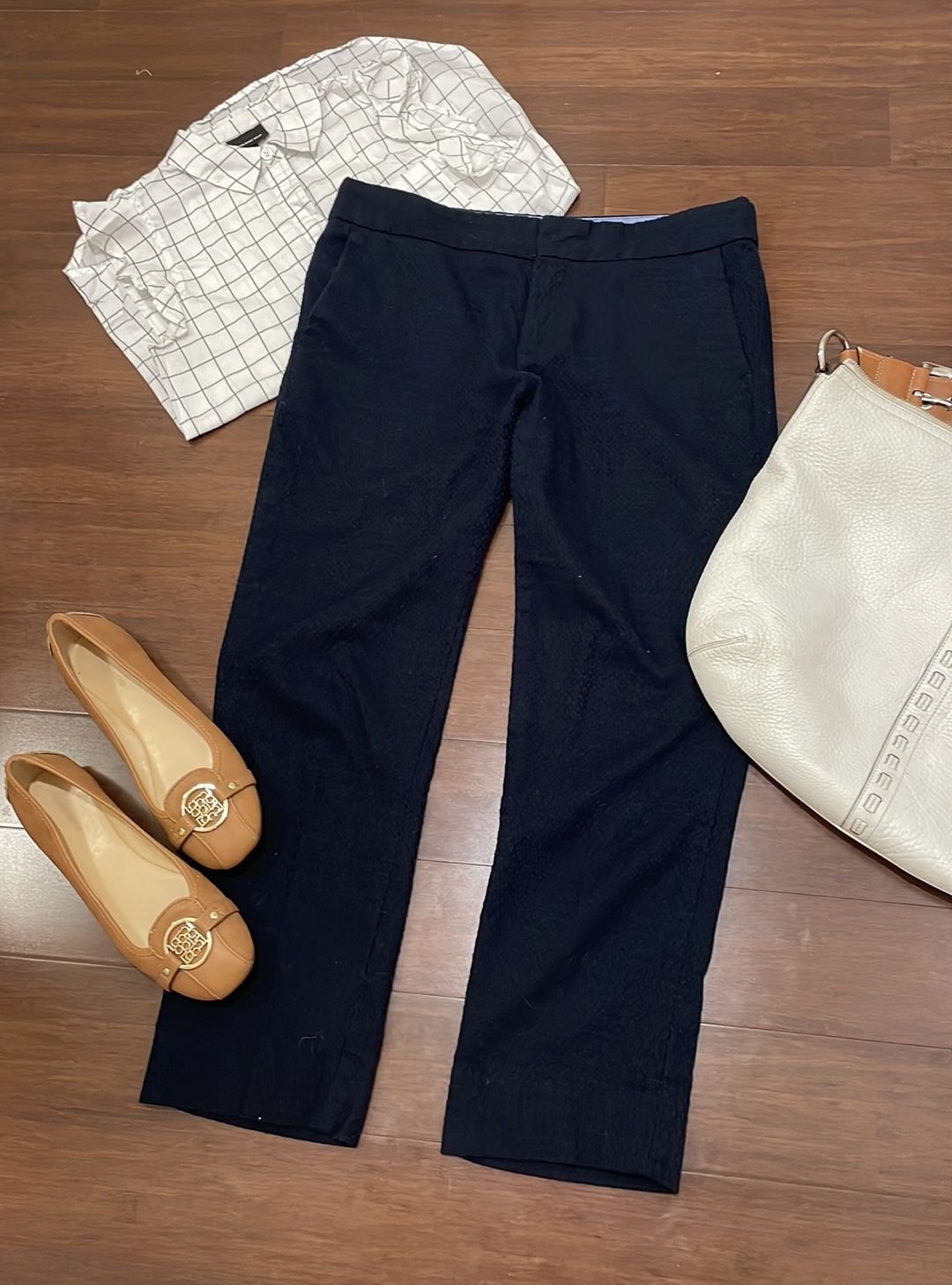 Banana Republic Navy Blue Hampton Fit Pants