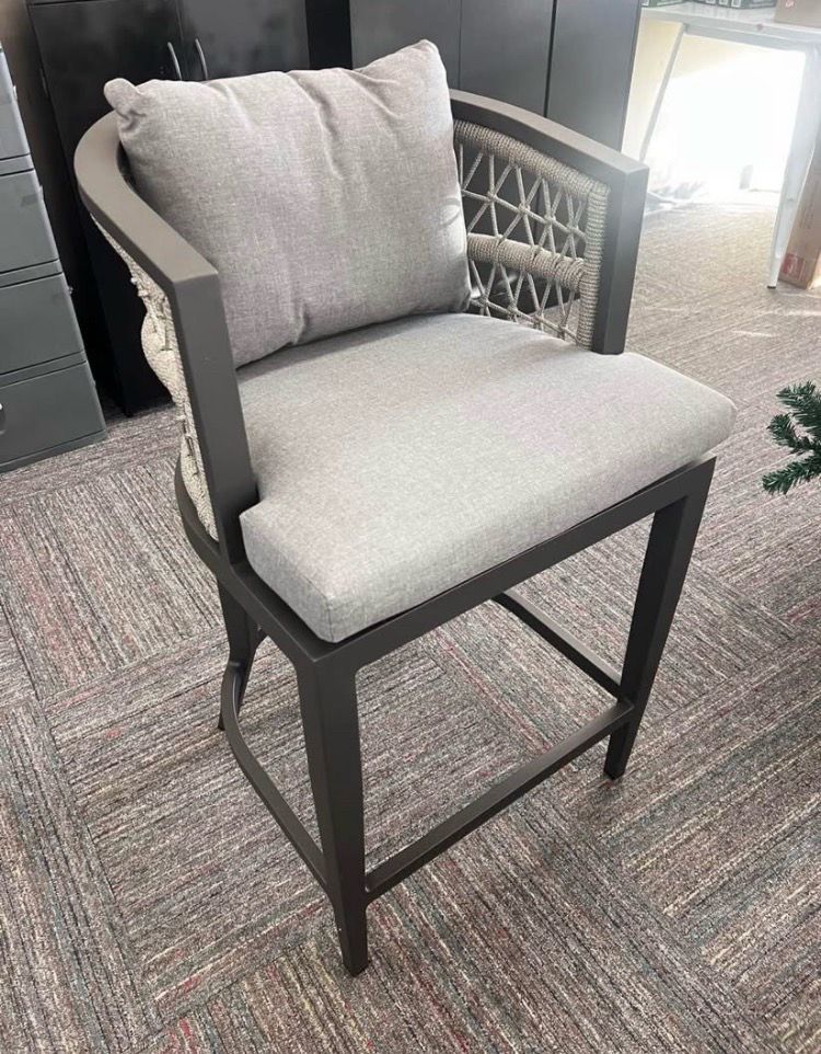 ๐ฅ 50% OFF DEAL! Outdoor Patio Bar / Counter Stool โ Aluminum w/ Rope & Cushions โ Brand New ๐นโจ