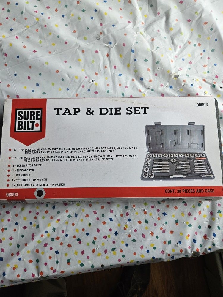 Tap And Die Set 40 Piece Sure Bilt