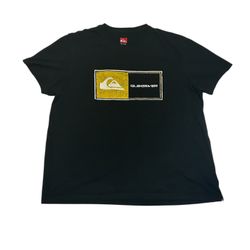 Black and Yellow Vintage Quicksilver Tee Size Xl