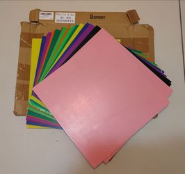 18pc Colorful Remery Acrylic Sheets, 12x12in~