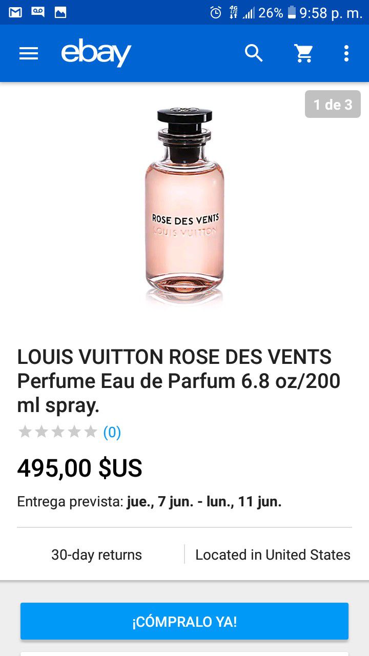 LOUIS VUITTON ROSE DES VENT Perfume woman for Sale in San Diego