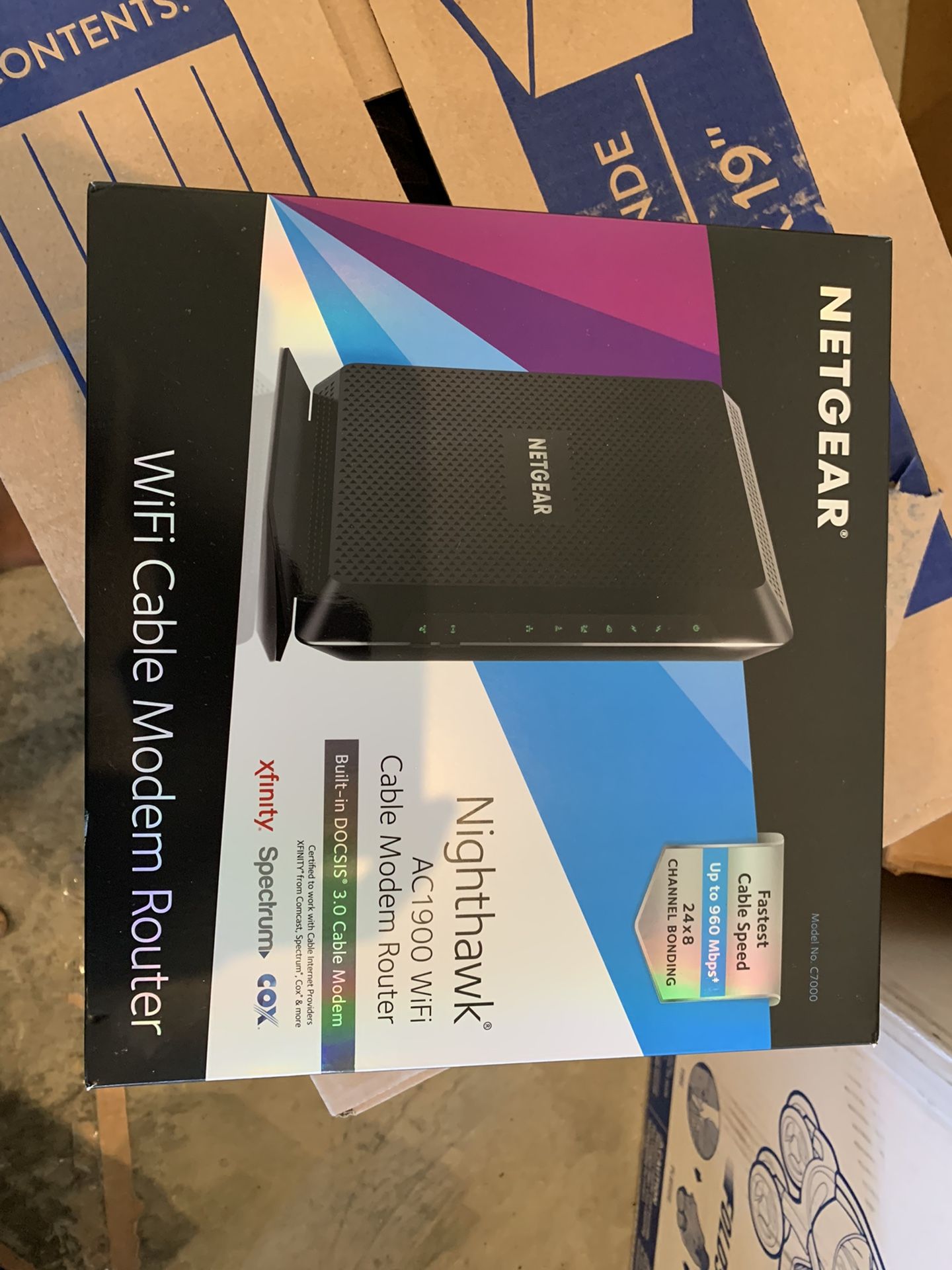 Netgear Nighthawk DOCSIS 3.0 2 In 1 Cable Modem + WiFi Router Upto 960 Mbps