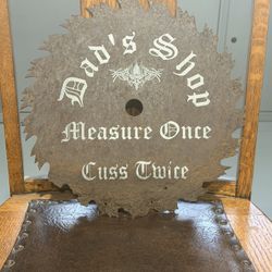 Laser Engraved Antique Saw Blade