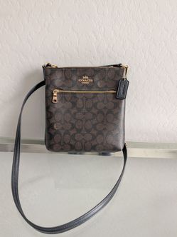Coach Rowan Mini File Crossbody Bag Signature Canvas Leather # CW325