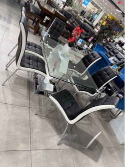 7pc Dining Set 🤍🖤