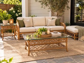 Vintage Clark Casual Rattan 4-Piece Furniture Set