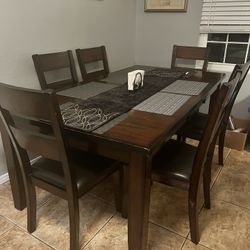 Brown Dining Table Set – Seats 6 🍽️
