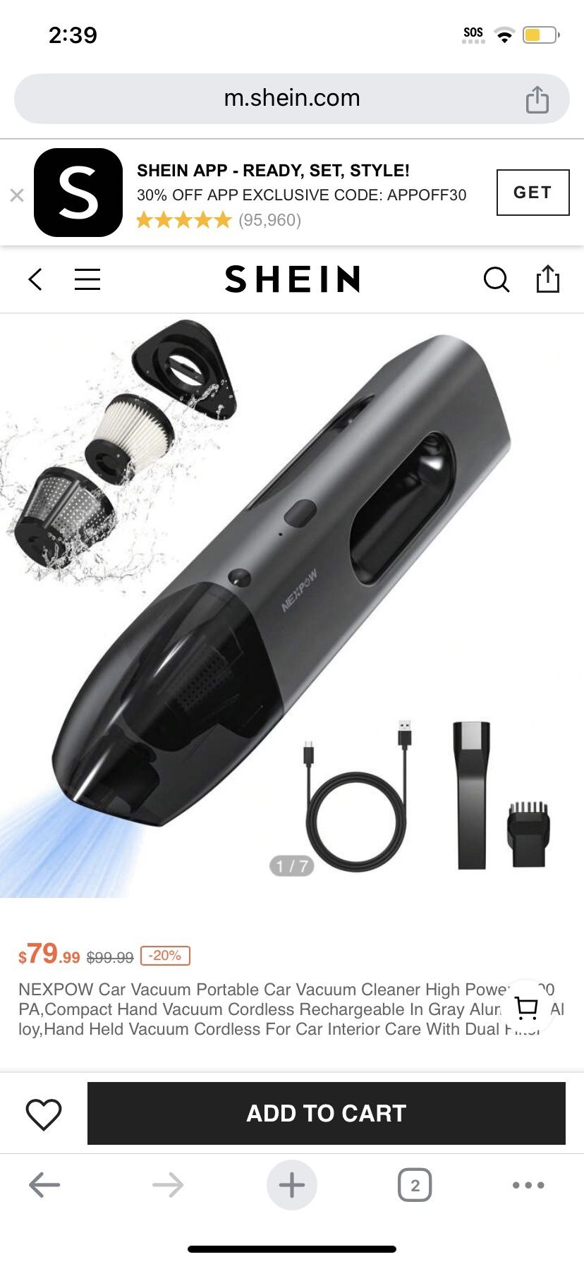 Brand New Car Vacuum