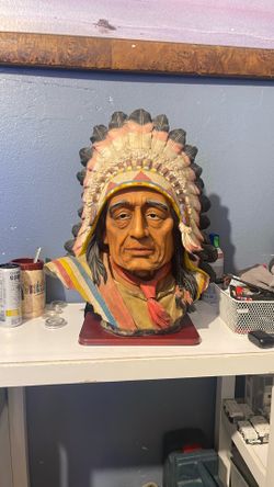 Native American Statue Head Vintage