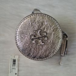 NWT Tory Burch Thea Metallic Coin Pouch