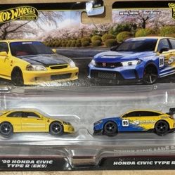Hot Wheels Car Culture 2 Pack 99 Honda Civic Type R EK9 Spoon 🔥🔥🔥