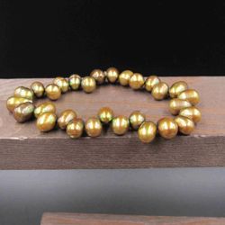 7 Inch Brown Genuine Pearls Expandable Bracelet