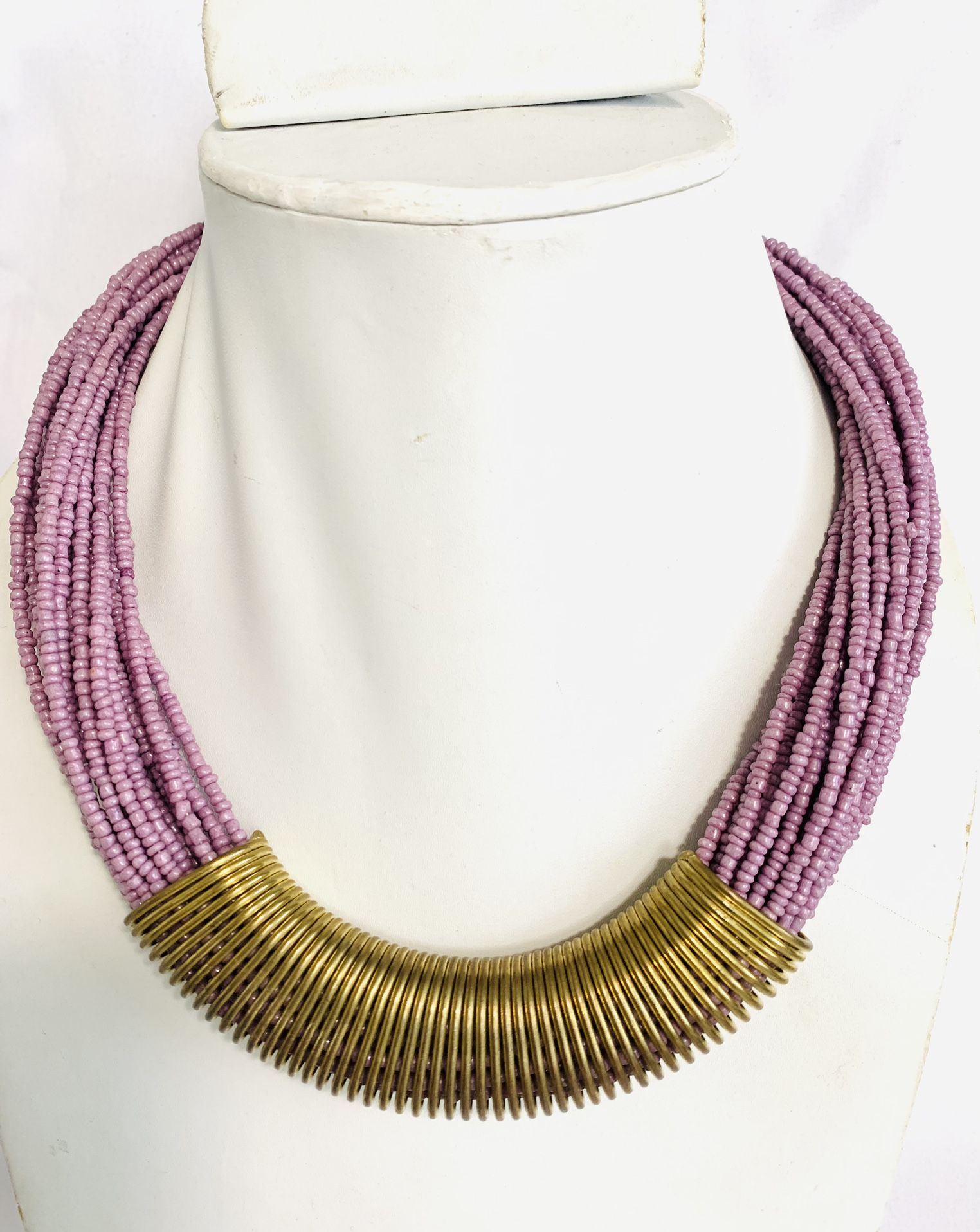 Multi Strands Seed Bead Choker Necklace 