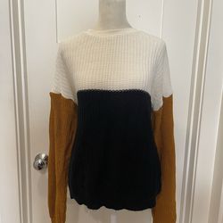 Block Color Crochet Sweater