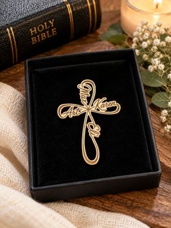 Personalized Plywood Name Cross – Custom Family Gift