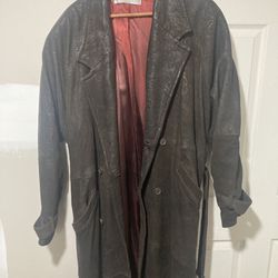 Mens Large Andrew Mark Leather Coat