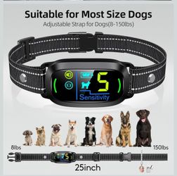Dog Bark Collar, Rechargeable Smart Collar, Anti Barking Training Collar with 5 Adjustable Sensitivity Beep Vibration, Bark Collar for Large Medium Sm