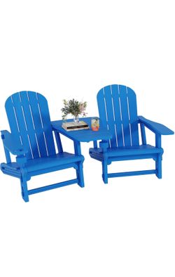 Plastic Outdoor Chairs w/Cup Holders for Garden Backyard Pool,