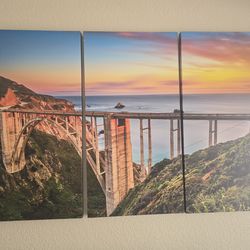 3 part California bridge painting