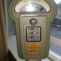 Parking Meter 1950 Vintage  It Works
