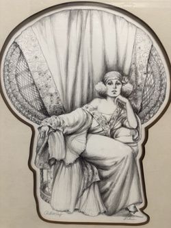 Mary Vickers “As Time Goes By” Signed Artist Proof Lithograph Graphite Style Art