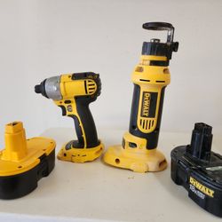 Dewalt 18v Impact Driver and Rotary Tool,  2 Batteries 